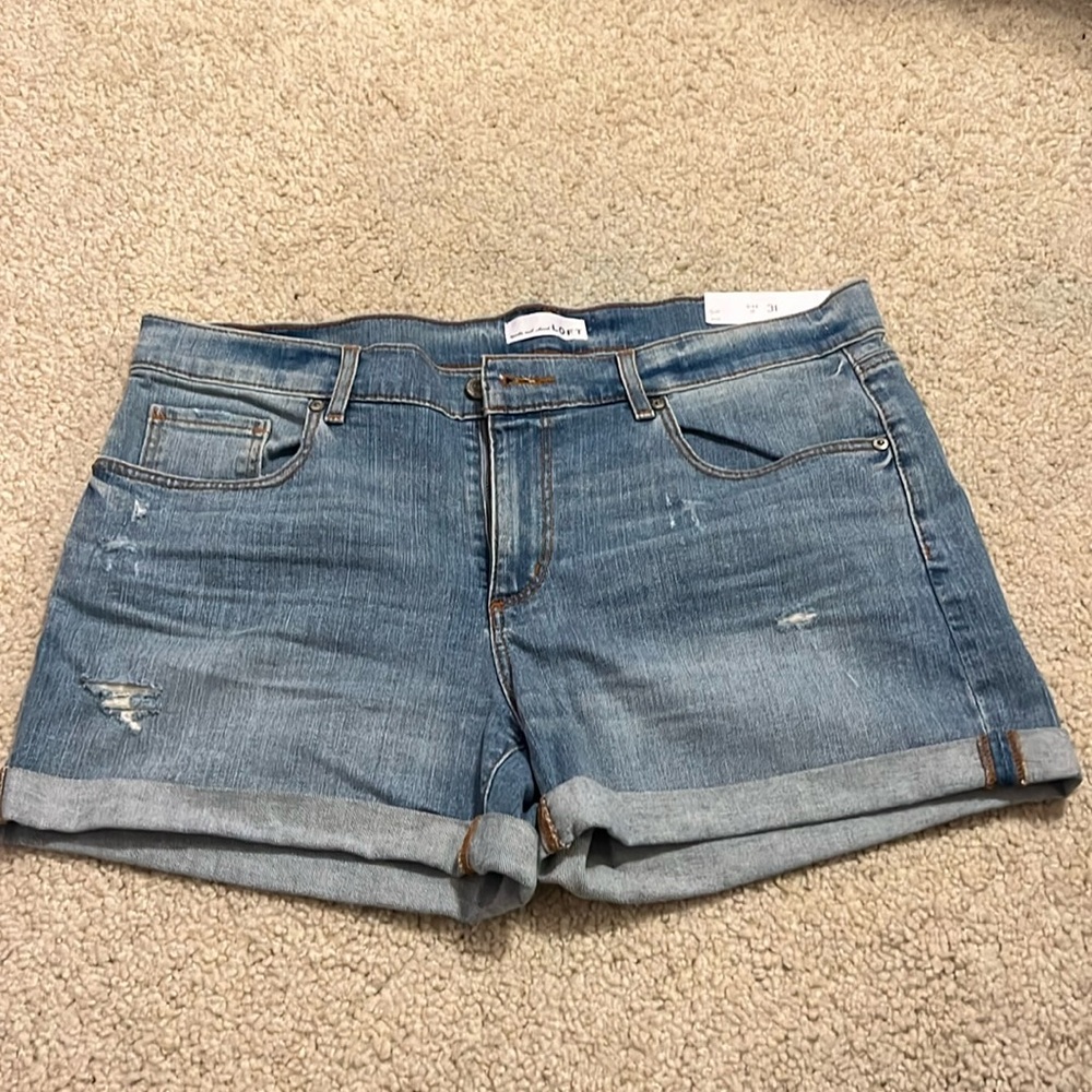 Loft distressed jeans shorts